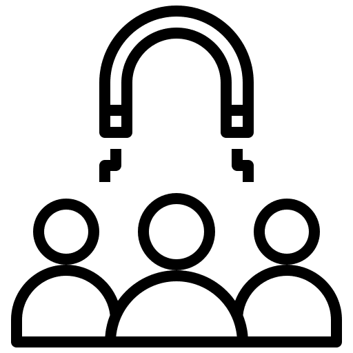 Icon, das die Neukundenakquise darstellt.